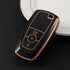 Acto TPU Gold Series Car Key Cover With Diamond Key Ring For Ford New Ecosport
