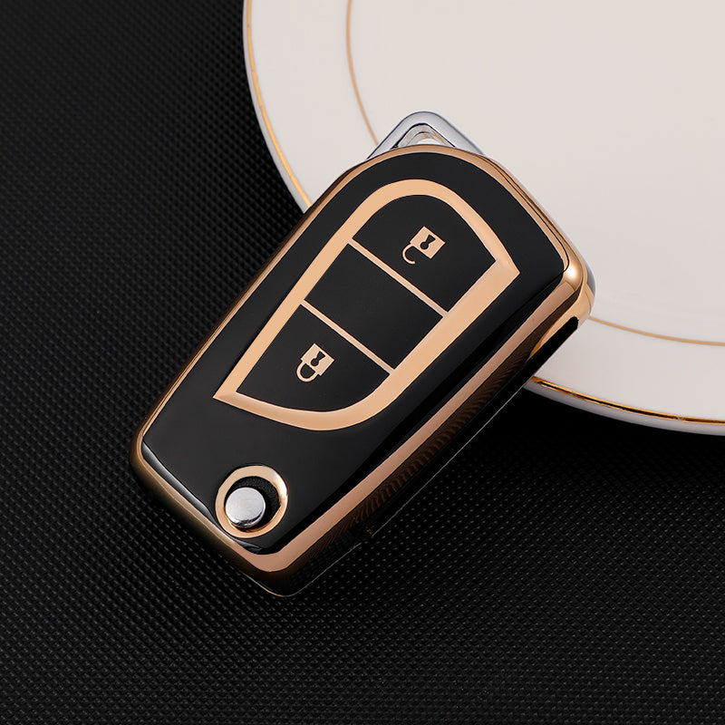 Acto TPU Gold Series Car Key Cover For Toyota Fortuner