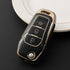Acto TPU Gold Series Car Key Cover With TPU Gold Key Chain For Ford Figo Flipkey