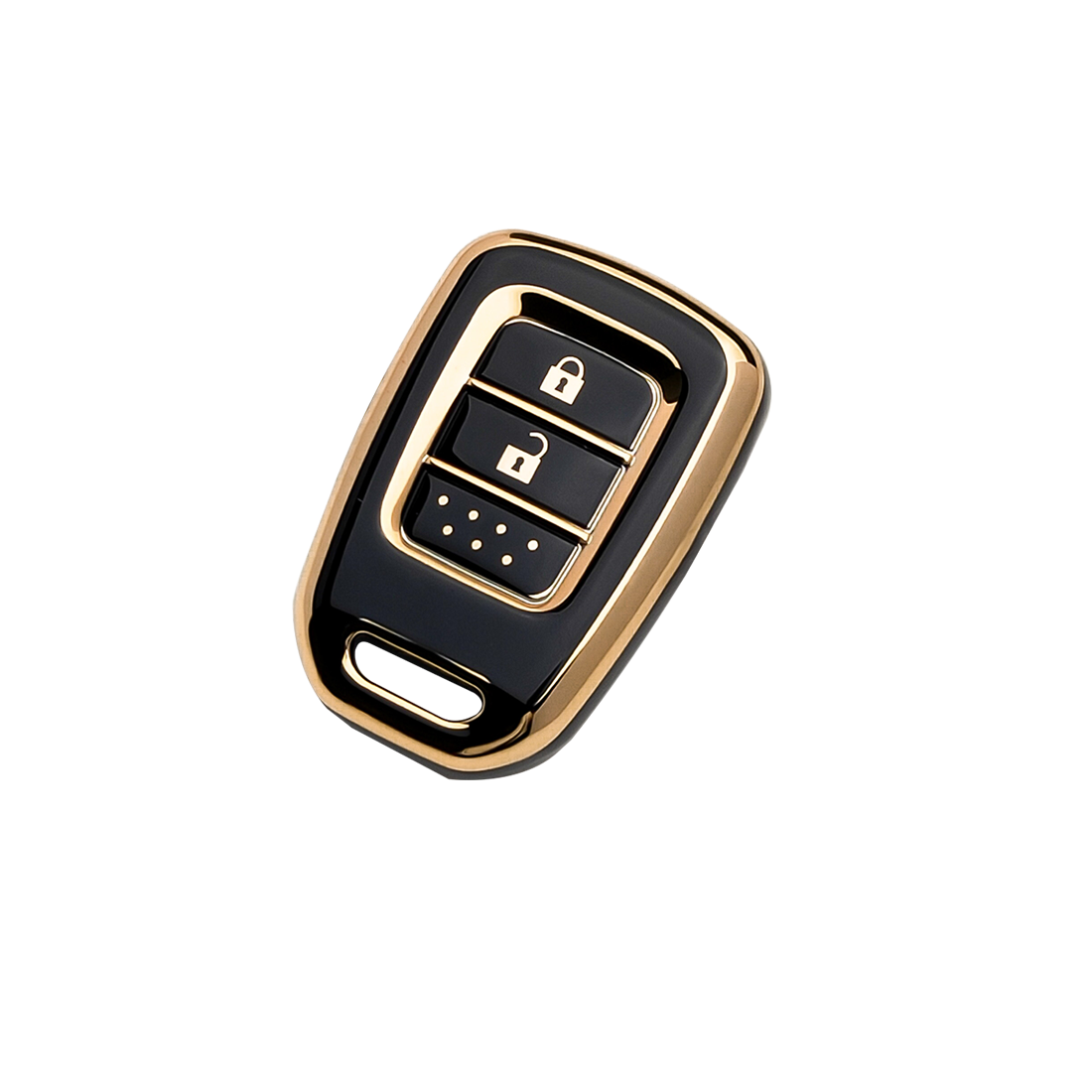 Acto TPU Gold Series Car Key Cover With TPU Gold Key Chain For Honda Brio
