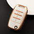 Acto TPU Gold Series Car Key Cover With TPU Gold Key Chain For Kia Sonet 2020