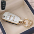Acto TPU Gold Series Car Key Cover With Diamond Key Ring For Audi A6