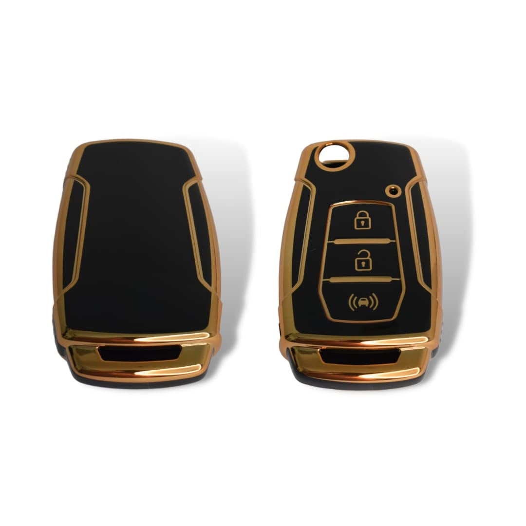 Acto TPU Gold Series Car Key Cover For Mahindra Xuv 300