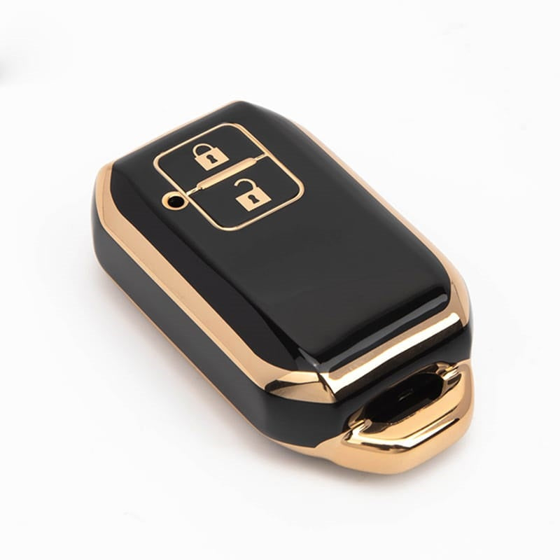 Acto TPU Gold Series Car Key Cover With TPU Gold Key Chain For Suzuki New Swift