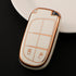 Acto TPU Gold Series Car Key Cover With TPU Gold Key Chain For Jeep Compass
