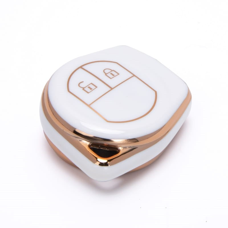 Acto TPU Gold Series Car Key Cover With TPU Gold Key Chain For Suzuki S-presso