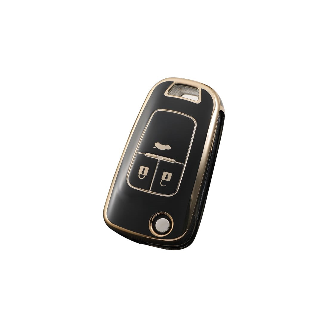 Acto TPU Gold Series Car Key Cover With TPU Gold Key Chain For Chevrolet Sail