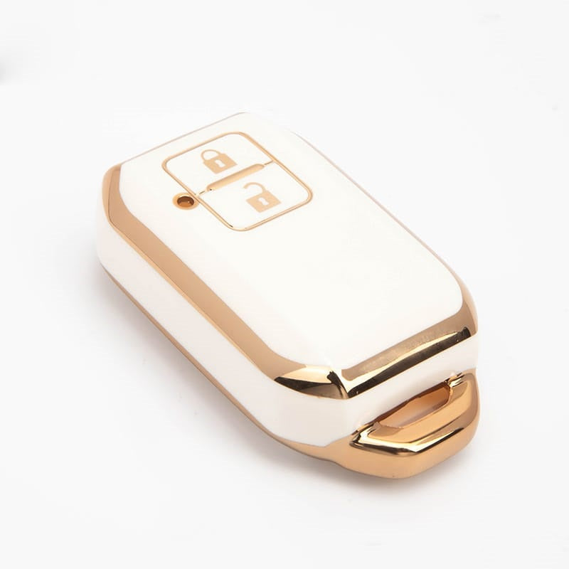 Acto TPU Gold Series Car Key Cover With Diamond Key Ring For Suzuki Xl-6