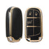 Acto TPU Gold Series Car Key Cover With Diamond Key Ring For Jeep Compass