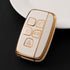 Acto TPU Gold Series Car Key Cover With TPU Gold Key Chain For Land Rover Discovery