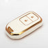 Acto TPU Gold Series Car Key Cover With TPU Gold Key Chain For Honda Accord