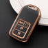 Acto TPU Gold Series Car Key Cover With TPU Gold Key Chain For Honda Accord