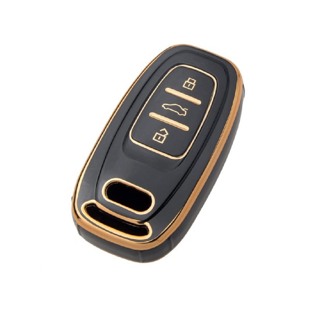 Acto TPU Gold Series Car Key Cover With Diamond Key Ring For Audi A8