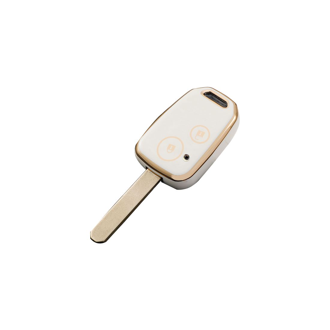 Acto TPU Gold Series Car Key Cover With TPU Gold Key Chain For Honda Brio