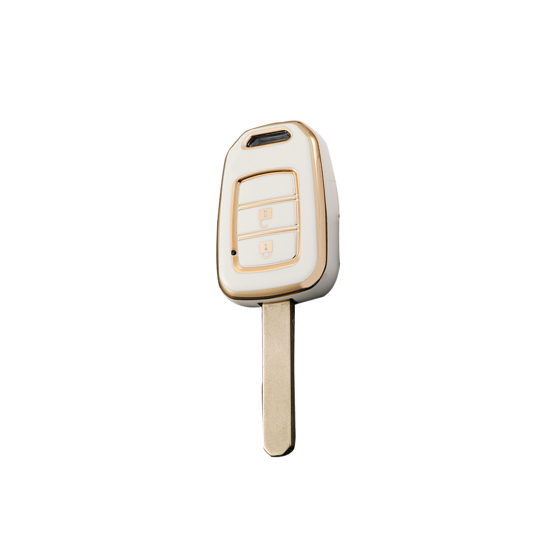 Acto TPU Gold Series Car Key Cover With TPU Gold Key Chain For Honda Mobilio