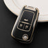 Acto TPU Gold Series Car Key Cover With Diamond Key Ring For Chevrolet Cruze