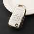 Acto TPU Gold Series Car Key Cover With Diamond Key Ring For Chevrolet Sail