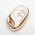 Acto TPU Gold Series Car Key Cover With Diamond Key Ring For MG Gloster