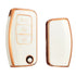 Acto TPU Gold Series Car Key Cover With Diamond Key Ring For Ford Ecosport