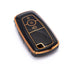 Acto TPU Gold Series Car Key Cover With Diamond Key Ring For Ford Aspire