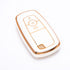 Acto TPU Gold Series Car Key Cover With TPU Gold Key Chain For Ford Figo