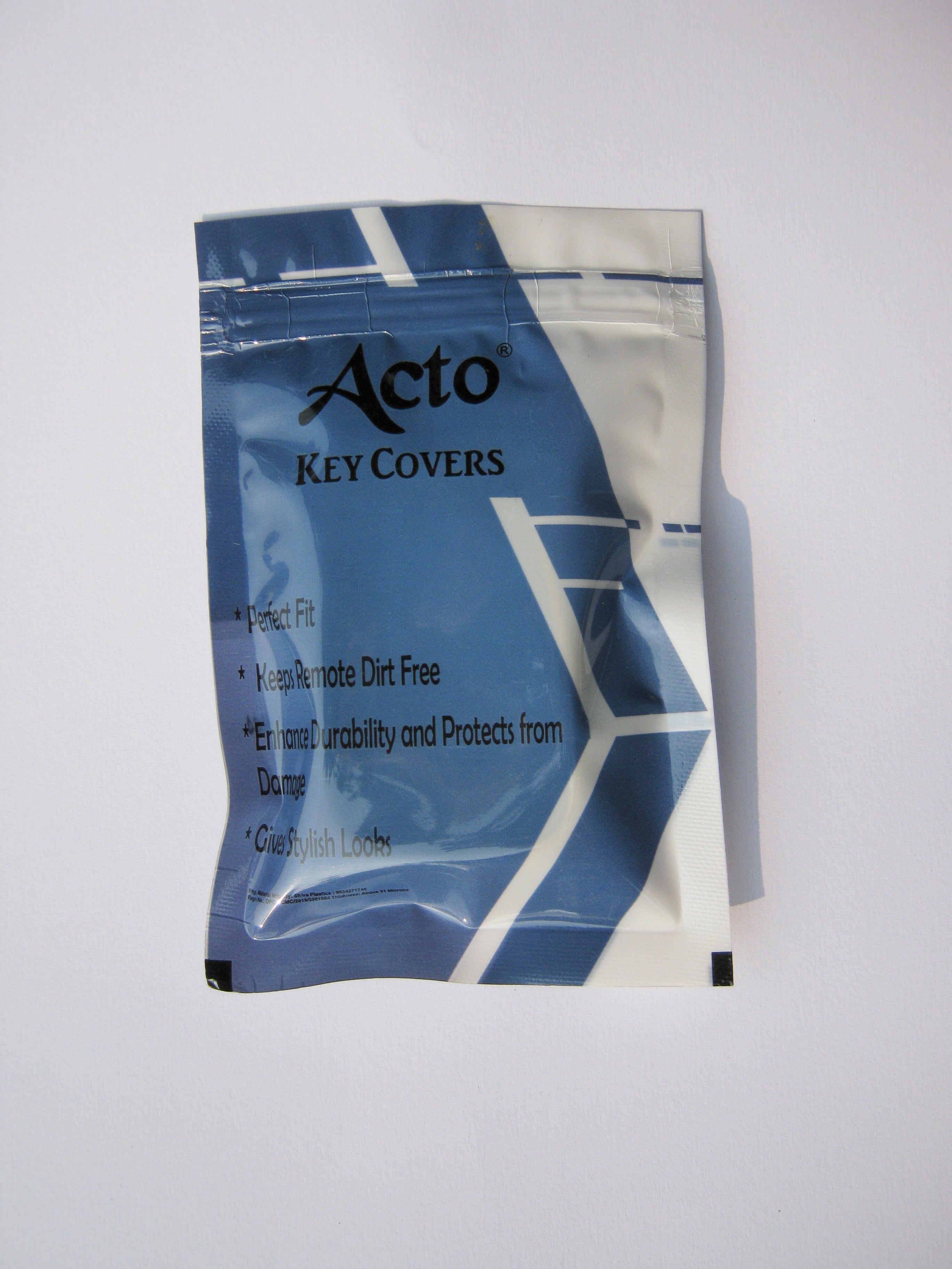 Acto Car Key Cover TPU Leather Grain For Skoda Kushaq