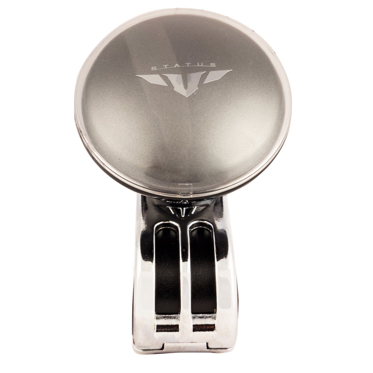 Status Clear Power Handle Car Steering Wheel Knob Spinner For Convenient Grip In Silver