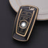 Acto TPU Gold Series Car Key Cover With TPU Gold Key Chain For BMW 5 Series