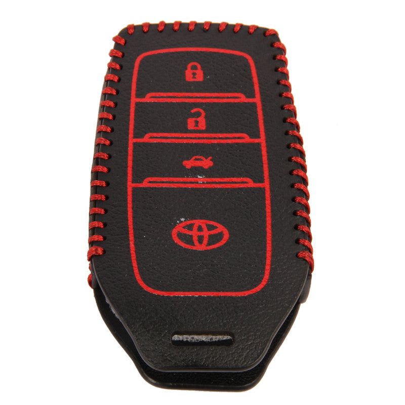 Acto Leather Car Key Cover For Toyota Crysta 2 Button Keyless